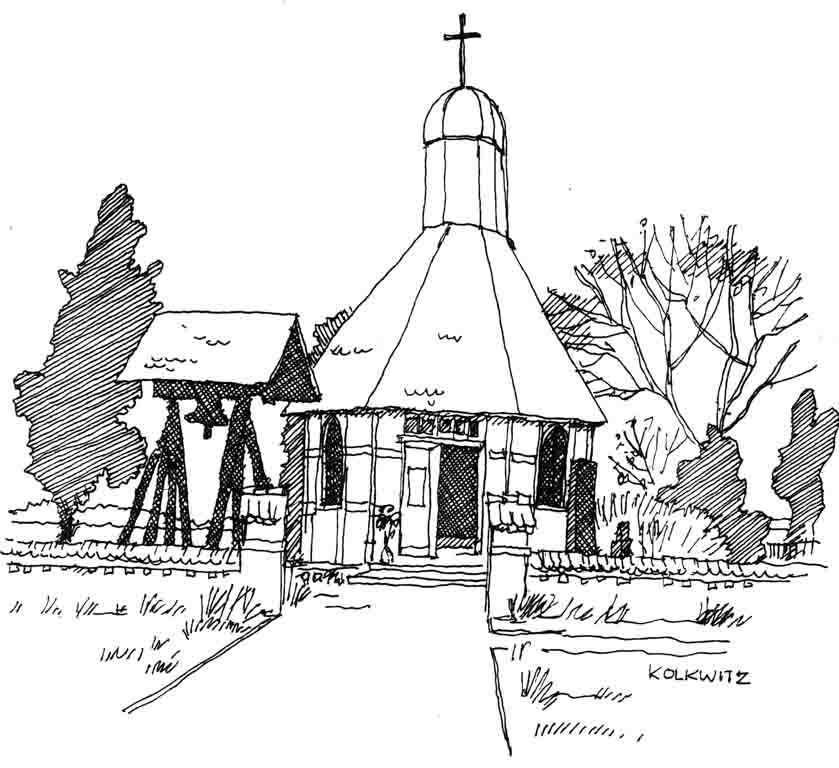 Kapelle-Peenemünde Usedom, Zeichnung von Clemens Kolkwitz