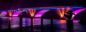 Beleuchtung der Stadtbrücke Schwedt/Oder